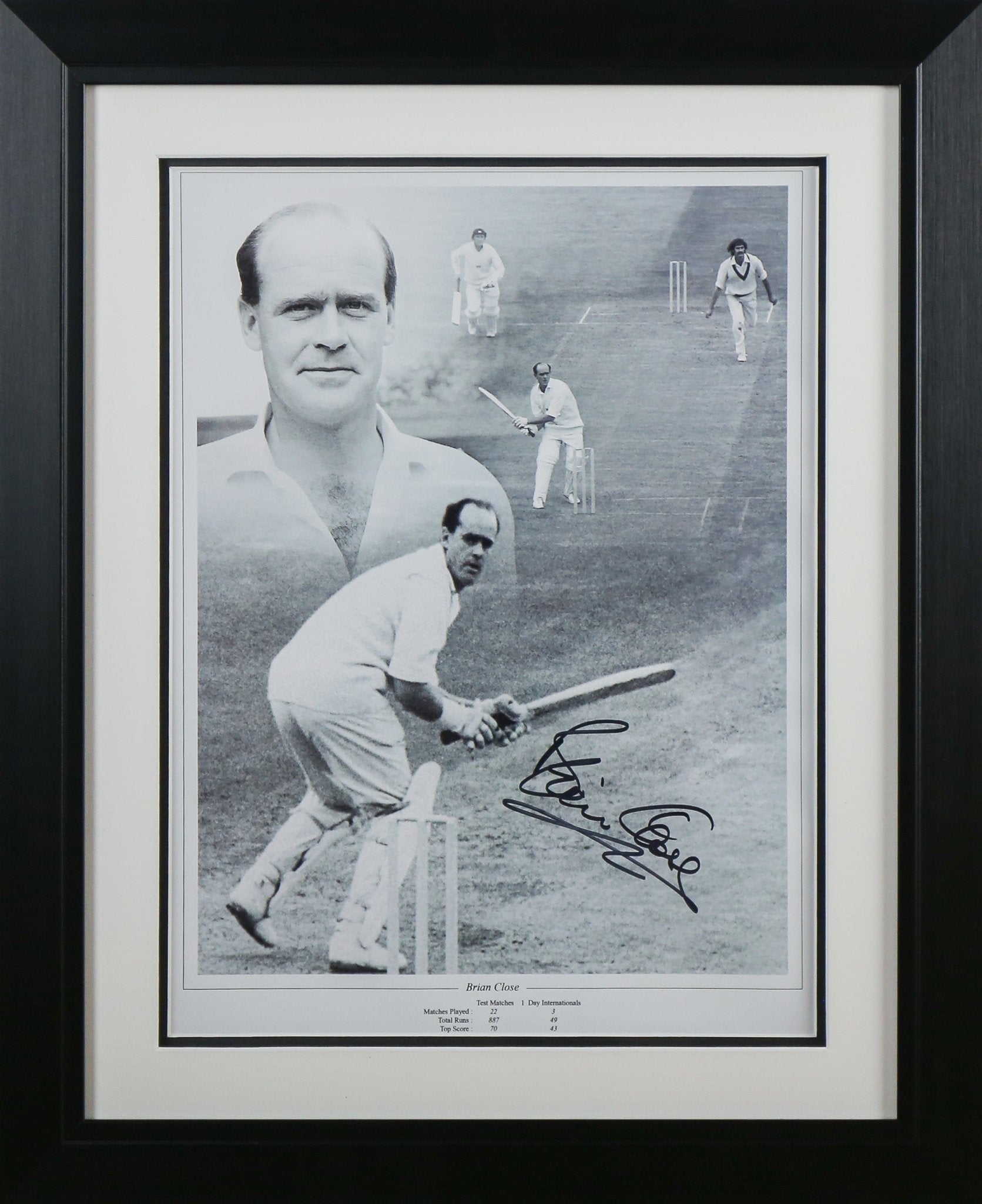 Brian Close Signed 12x16 Photograph Framed Display - Memorabilia Framers Shop